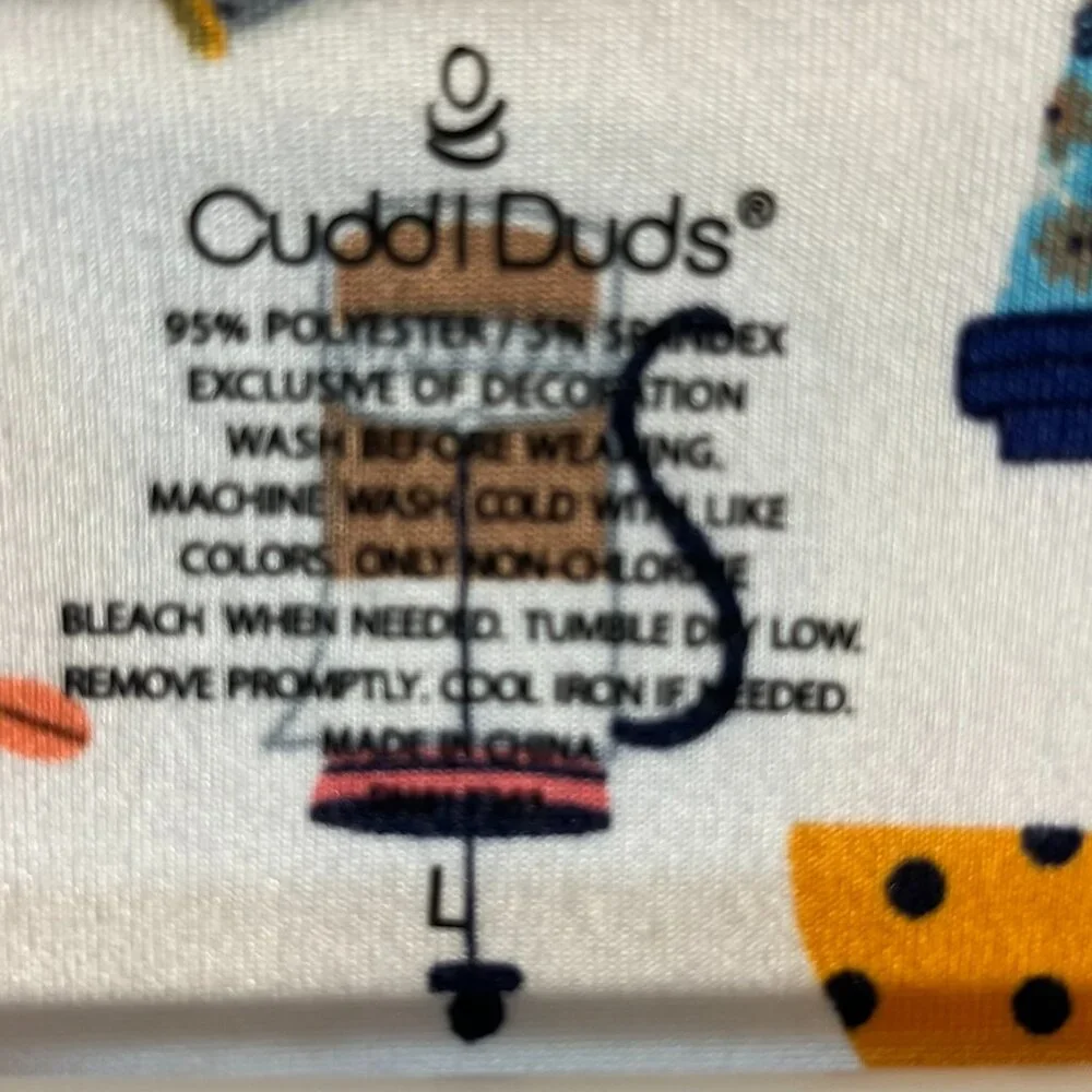 Cuddle Duds® Henley Pajama Set Coffee Pattern - Picture 2 of 3